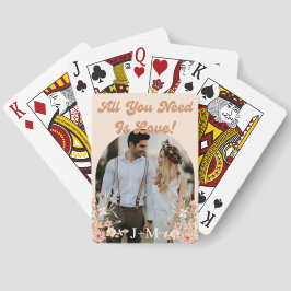 レトロエレガントボタニカルbohoフォト結婚式の引き出物 トランプ