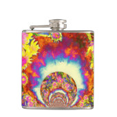 レトロエレガントボホの水彩ひまわり畑 フラスク (正面)