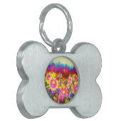 レトロエレガントボホの水彩ひまわり畑 ペットネームタグ (正面左)