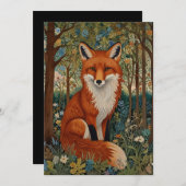 レトロエレガントボホアカキツネ 招待状 (正面/裏面)