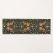 レトロエレガントボホバタフライ植物緑 ヨガマット (正面(横))