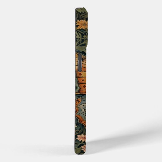 レトロエレガントボホバタフライ植物緑 Case-Mate iPhoneケース (裏面 / 右)