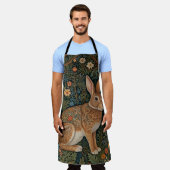 レトロエレガントボホーラビットウッドランドフローラ エプロン (着用した状態)