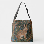 レトロエレガントボホーラビットウッドランドフローラ クロスボディバッグ (裏面)