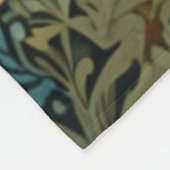 レトロエレガントボホーラビットウッドランドフローラ フリースブランケット (角)