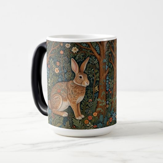 レトロエレガントボホーラビットウッドランドフローラ モーフィングマグカップ (正面左)
