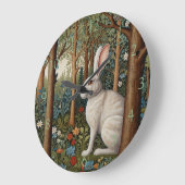 レトロエレガントボホーラビットウッドランドフローラ ラージ壁時計 (傾斜)