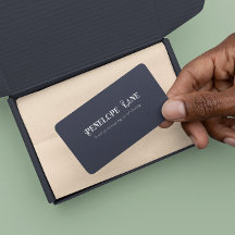 レトロエレガントモットミニマリスト名刺