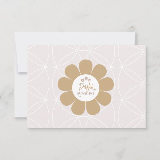 レトロエレガント赤面ピンクビジネス サンキューカード (正面)