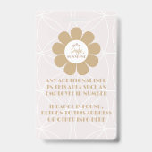 レトロエレガント赤面ピンクビジネス バッジ (裏面)