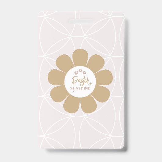 レトロエレガント赤面ピンクビジネス バッジ (正面)