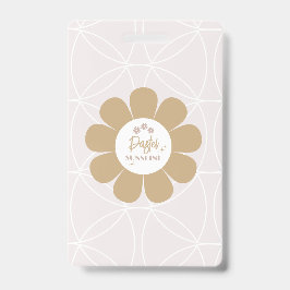 レトロエレガント赤面ピンクビジネス バッジ