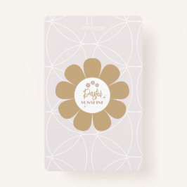 レトロエレガント赤面ピンクビジネス バッジ