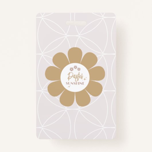 レトロエレガント赤面ピンクビジネス バッジ (正面)