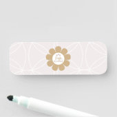 レトロエレガント赤面ピンクビジネス 名札 (インサイチュ)