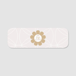 レトロエレガント赤面ピンクビジネス 名札