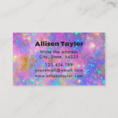 レトロエレガント金ゴールドファイアオペルストーンロイヤリティカード 名刺 (裏面)