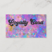 レトロエレガント金ゴールドファイアオペルストーンロイヤリティカード 名刺 (正面)