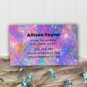 レトロエレガント金ゴールドファイアオペルストーンロイヤリティカード 名刺