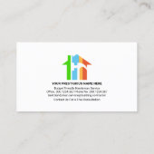 レトロエレガント金ゴールド手利具モチーフ大工 名刺 (裏面)