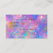 レトロエレガント金ゴールド火災オパール石参照の参照 名刺 (裏面)