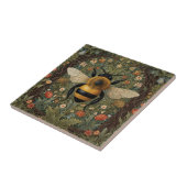 レトロエレガント（昆虫）マルハナバチボホ植物学フローラ タイル (側面)