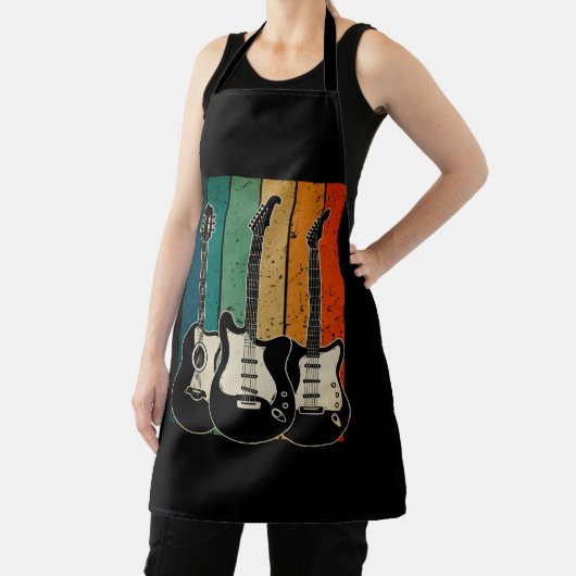 レトロエレキギターミュージシャンギタリストMu エプロン (インサイチュ)
