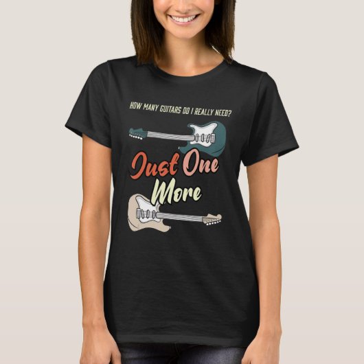 レトロエレキギター・グラフィック・ギタリスト Tシャツ (正面)