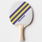 レトロエレクトリックレモンプストライプレープの名前 卓球ラケット (正面)