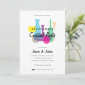 レトロエンゲージメントパーティー | コックテールパーティーの招待状 招待状 (スタンド正面)