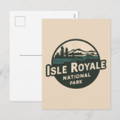 レトロエンブレムオブアイルロイヤル国立公園 シーズンポストカード (正面/裏面)