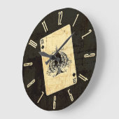 レトロエーススペード ラージ壁時計 (傾斜)