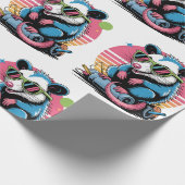 レトロオおもしろいポッサムホリデーパターン ラッピングペーパー (角)