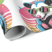 レトロオおもしろいポッサムホリデーパターン ラッピングペーパー (ロールコーナー)