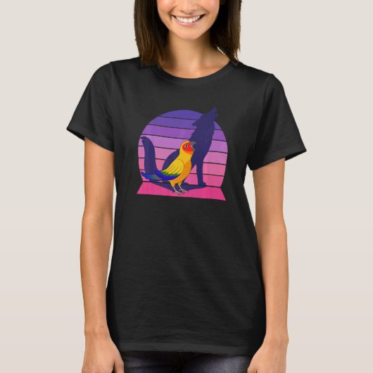 レトロオウムIハウリングオオオカミI悲鳴サンコンウア Tシャツ (正面)