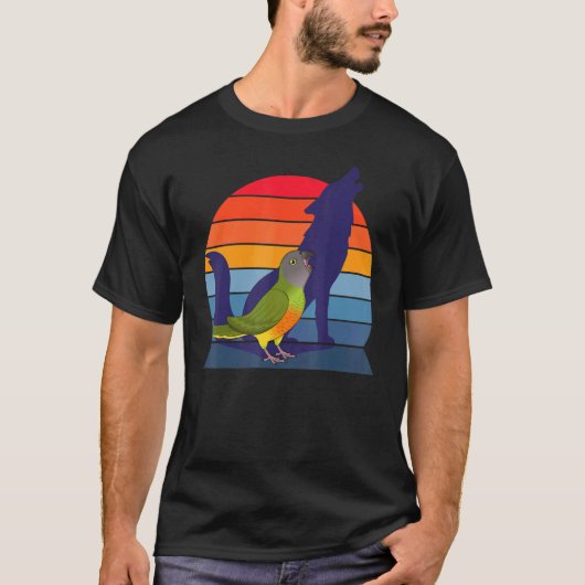 レトロオウムIハウリングオオカミI叫ぶセネガルPa Tシャツ (正面)