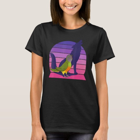 レトロオウムIハウリングオオカミI叫ぶセネガルPa Tシャツ (正面)