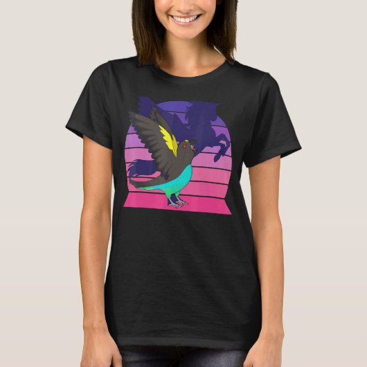 レトロオウムI翼ユニコーンI叫びマイヤー Tシャツ (正面)
