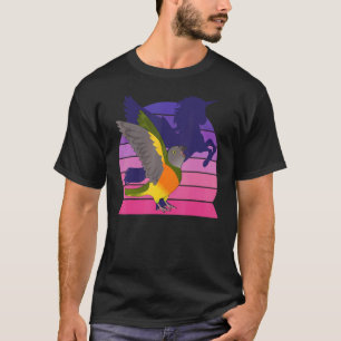 レトロオウムI翼ユニコーンI叫ぶセネガル Tシャツ