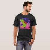 レトロオウムI翼ユニコーンI叫ぶ赤いマスク Tシャツ (正面フル)