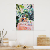 レトロオオカミポスター, オオカミ油彩画, ビンテージオオカミ ポスター (キッチン)