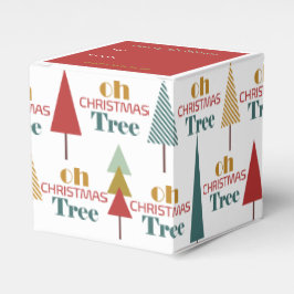 レトロオカラフルクリスマスツリーホリデイ フェイバーボックス