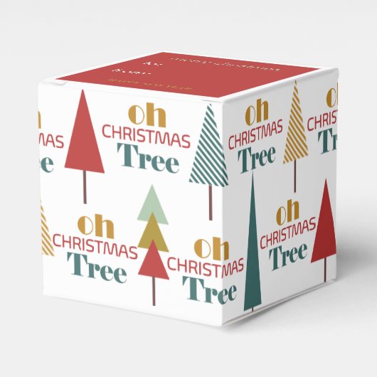 レトロオカラフルクリスマスツリーホリデイ フェイバーボックス (正面サイド)