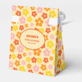 レトロオカラフルレンジボホフラワー50誕生日 フェイバーボックス (裏面サイド)