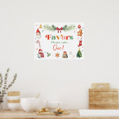 レトロオカラフルー何おもしろい優先誕生日 ポスター (キッチン)