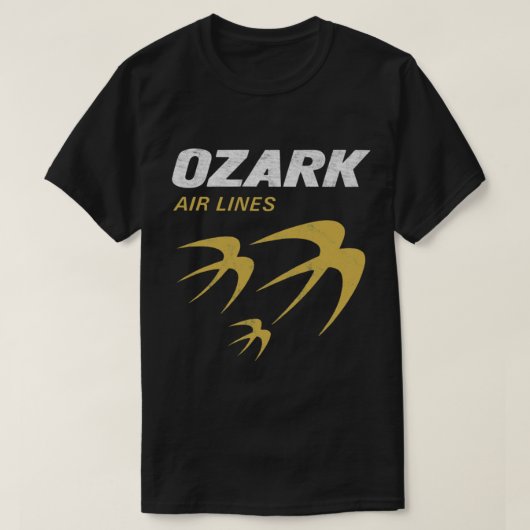 レトロオザーク航空ライン Tシャツ (デザイン正面)