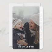 レトロオシンプルー何おもしろいクリスマスファミリーフォト シーズンカード (正面)