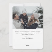 レトロオシンプルー何おもしろいクリスマスファミリーフォト シーズンカード (裏面)