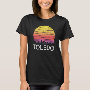 レトロオハイオハイオトレドスカイラインヴィンテージ都市建物 Tシャツ