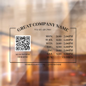 レトロオフィスの営業時間、ビジネスQRコード ウィンドウサイン (シート2)